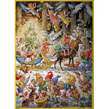 Sleigh Bells Vintage Style Advent Calendar