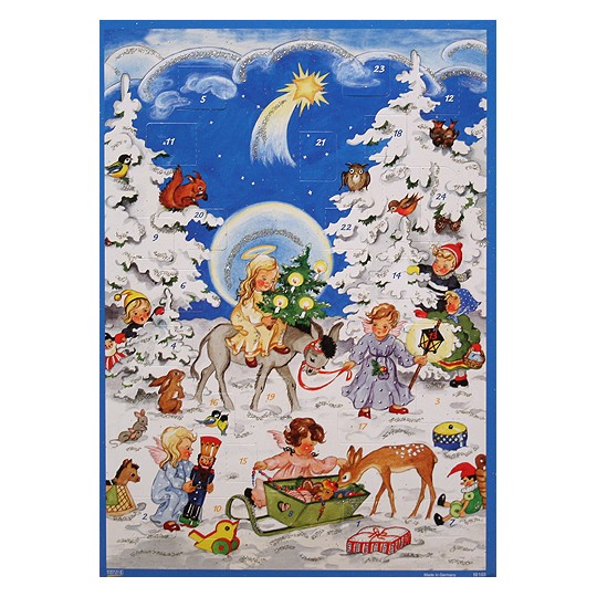 Angels and Animals Vintage Style Advent Calendar