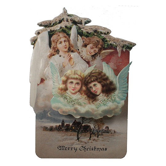Angels 3-D Easel Christmas Card