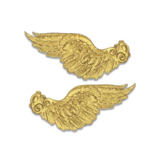 Extra Large Gold Dresden Foil Wings ~ 2 pair