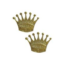 Gold Dresden Foil Crowns ~ 10
