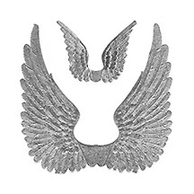 Silver Dresden Foil Swan Wings ~ 8
