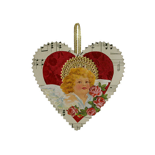 Beautiful Paper Angel Valentine Ornament