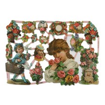 Pretty Victorian Ladies and Flowers Scraps ~ Germany
