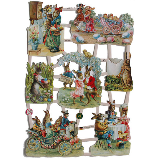 Victorian Bunny Easter Scraps ~ Germany ~ 2010