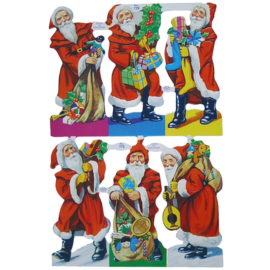Large Traditional Santa Scraps ~ England