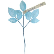 Sprig of Light Blue Pearlized Rose Leaves ~ Vintage Germany