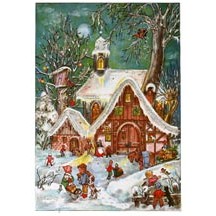 Gingerbread Village Vintage Style Advent Calendar