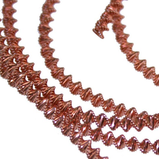 Authentic German Bouillion Zig Zag Crinkle Wire ~ 3 mm Copper