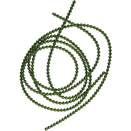 Authentic German Bouillion Zig Zag Crinkle Wire ~ 3 mm Moss Green