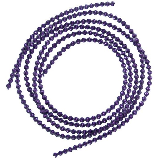 Authentic German Zig Zag Bouillion Crinkle Wire ~ 3 mm Deep Purple