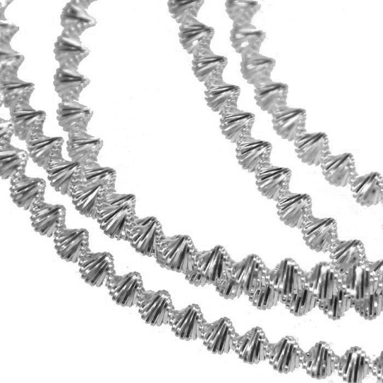 Authentic German Bouillion Zig Zag Crinkle Wire ~ 3 mm Silver 