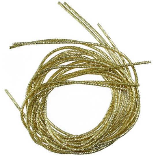 Fine Authentic German Bouillion Crinkle Wire ~ 1.5 mm Gold