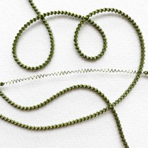 Authentic German Bouillion Zig Zag Crinkle Wire ~ 3 mm Moss Green