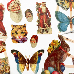 Vintage Paper Scraps + Die Cuts