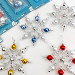 Cinderella Snowflake Glass Bead Ornament ~ Craft Project Kit Assembly Tutorial