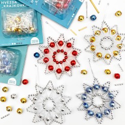 Lace Star Glass Bead Ornament ~ Craft Project Kit Assembly Tutorial + Custom Color Variations
