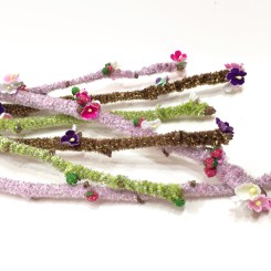 Tinsel and Flower Easter Branches
