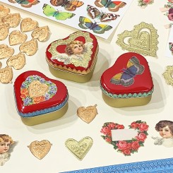 Petite Valentine Heart Tins ~ Simple Instructions + Supplies