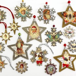 How to Make Fancy Glass Glitter Star and Snowflake Ornaments