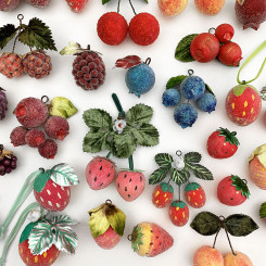 Spun Cotton Berries and Cherry Ornaments ~ A Construction and Embellishment Tutorial