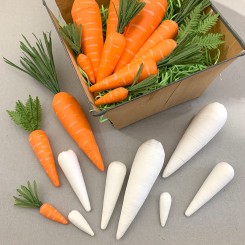Spun Cotton Carrot Ornaments for Easter