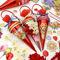 Valentine Candy Cones ~ A Fancy Embellishment Tutorial