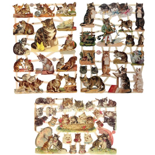Cats and Kitties Master Scrap Pack ~ 8 Assorted Sheets
