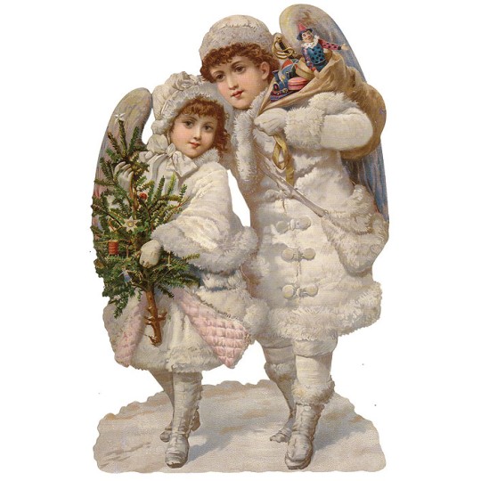Large Christmas Snow Angels Scrap ~ Germany ~ New for 2015