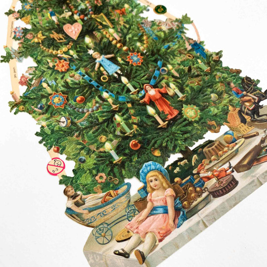 Large Decorated Christmas Tree Scrap ~ Germany
