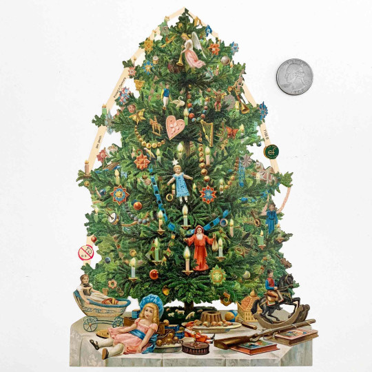 Large Decorated Christmas Tree Scrap ~ Germany