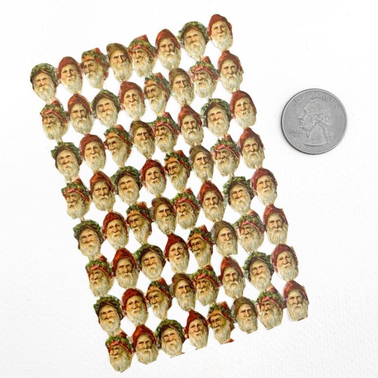 Miniature Santa Faces Scraps ~ Germany