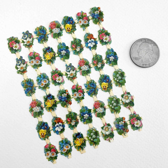 Miniature Flower Bouquet Scraps ~ Germany