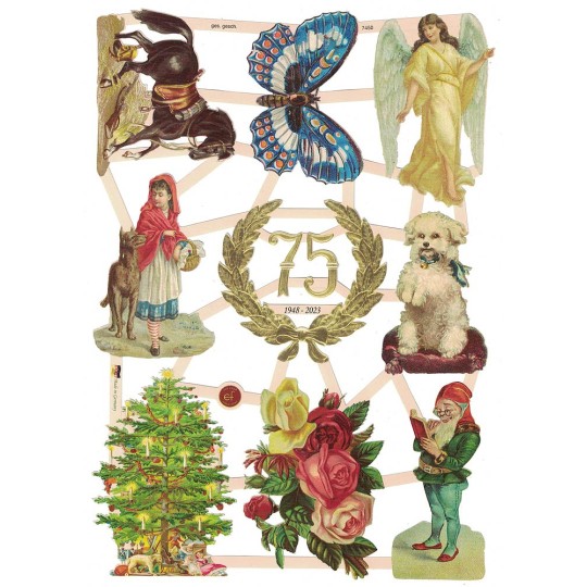 75th Anniversary Most Popular Styles Mixed Die-Cut Scraps ~ Germany