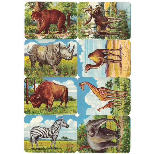 Rare Wild Animals Scraps ~ Vintage Kruger ~ Germany