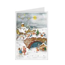 Angels' Arrival Advent Calendar Card ~ Germany