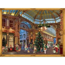 Victorian Christmas Shopping Galeria Advent Calendar ~ 14" x 10"