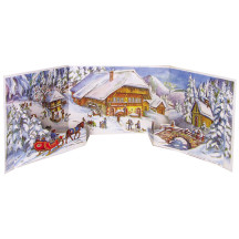 Village Gathering Standing Advent Calendar from Germany