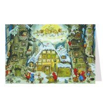 Angels and Gnomes Advent Calendar Card ~ Germany