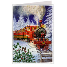 Christmas Train Advent Calendar Card ~ Germany