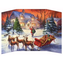 Santa's Special Delivery Advent Calendar ~ England ~ 9-3/4" tall