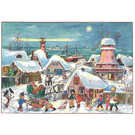 Christmas Windmill Paper Advent Calendar