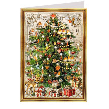 Christmas Tree Advent Calendar Card ~ Germany
