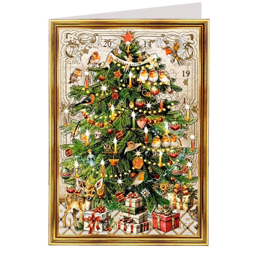 Christmas Tree Advent Calendar Card ~ Germany