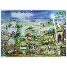 Pastoral Bethlehem Standing Advent Calendar