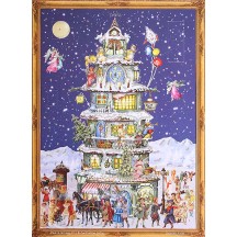 Victorian Christmas Tower Advent Calendar ~ 14-1/4" x 10-1/2"