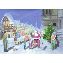Santa's Village Visit Advent Calendar ~ 14-1/2" x 10-1/4"