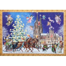 Koln Christmas with Sleigh Advent Calendar ~ 16-1/2" x 11-3/4"
