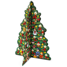 Colorful Christmas Tree Standing Advent Calendar ~ 13-1/2" x 10-1/4" x 10-1/4" 