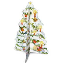 Winter Christmas Tree Standing Advent Calendar ~ 13-1/2" x 10-1/4" x 10-1/4" 